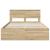 Cadru de pat Stejar Sonoma 150 x 200 cm Lemn compozit GartenMobel Dekor