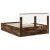 Cadru de pat Stejar fumuriu 150 x 200 cm Lemn compozit GartenMobel Dekor