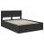 Cadru de pat cu headboard Negru 140 x 190 cm Lemn compozit GartenMobel Dekor