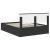 Cadru de pat cu headboard Negru 140 x 190 cm Lemn compozit GartenMobel Dekor