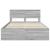 Cadru de pat cu headboard Gri Sonoma 140 x 200 cm Lemn compozit GartenMobel Dekor