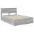 Cadru de pat cu headboard Gri Sonoma 140 x 200 cm Lemn compozit GartenMobel Dekor