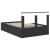 Cadru de pat cu headboard Negru 135 x 190 cm Lemn compozit GartenMobel Dekor