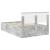 Cadru de pat Gri din beton 135 x 190 cm Lemn compozit GartenMobel Dekor