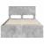 Cadru de pat Gri din beton 135 x 190 cm Lemn compozit GartenMobel Dekor