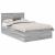 Cadru de pat cu headboard Gri Sonoma 135 x 190 cm Lemn compozit GartenMobel Dekor