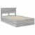 Cadru de pat cu headboard Gri Sonoma 120 x 200 cm Lemn compozit GartenMobel Dekor