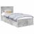 Cadru de pat Gri din beton 120 x 200 cm Lemn compozit GartenMobel Dekor