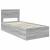 Cadru de pat cu headboard Gri Sonoma 120 x 200 cm Lemn compozit GartenMobel Dekor