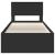 Cadru de pat cu headboard Negru 90 x 190 cm Lemn compozit GartenMobel Dekor