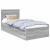 Cadru de pat cu headboard Gri Sonoma 90 x 190 cm Lemn compozit GartenMobel Dekor