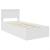 Cadru de pat cu headboard Alb 90 x 200 cm Lemn compozit GartenMobel Dekor