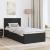 Cadru de pat cu headboard Negru 75 x 190 cm Lemn compozit GartenMobel Dekor