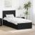 Cadru de pat cu headboard Negru 75 x 190 cm Lemn compozit GartenMobel Dekor