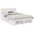 Cadru de pat cu headboard Alb 160 x 200 cm Lemn compozit GartenMobel Dekor