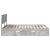 Cadru de pat Gri din beton 150 x 200 cm Lemn compozit GartenMobel Dekor