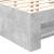 Cadru de pat Gri din beton 140 x 200 cm Lemn compozit GartenMobel Dekor