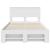Cadru de pat cu headboard Alb 137 x 203 cm Lemn compozit GartenMobel Dekor