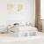 Cadru de pat cu headboard Alb 137 x 203 cm Lemn compozit GartenMobel Dekor