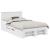 Cadru de pat cu headboard Alb 137 x 203 cm Lemn compozit GartenMobel Dekor