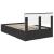 Cadru de pat cu headboard Negru 137 x 203 cm Lemn compozit GartenMobel Dekor