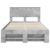 Cadru de pat Gri din beton 137 x 203 cm Lemn compozit GartenMobel Dekor
