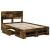 Cadru de pat Stejar fumuriu 120 x 200 cm Lemn compozit GartenMobel Dekor