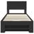 Cadru de pat cu headboard Negru 90 x 200 cm Lemn compozit GartenMobel Dekor