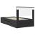 Cadru de pat cu headboard Negru 90 x 200 cm Lemn compozit GartenMobel Dekor