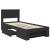 Cadru de pat cu headboard Negru 90 x 200 cm Lemn compozit GartenMobel Dekor