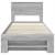 Cadru de pat cu headboard Gri Sonoma 90 x 200 cm Lemn compozit GartenMobel Dekor