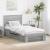 Cadru de pat cu headboard Gri Sonoma 90 x 200 cm Lemn compozit GartenMobel Dekor