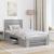 Cadru de pat cu headboard Gri Sonoma 90 x 200 cm Lemn compozit GartenMobel Dekor