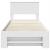 Cadru de pat cu headboard Alb 80 x 200 cm Lemn compozit GartenMobel Dekor