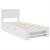 Cadru de pat cu headboard Alb 80 x 200 cm Lemn compozit GartenMobel Dekor