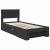 Cadru de pat cu headboard Negru 80 x 200 cm Lemn compozit GartenMobel Dekor