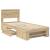 Cadru de pat Stejar Sonoma 80 x 200 cm Lemn compozit GartenMobel Dekor