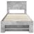 Cadru de pat Gri din beton 80 x 200 cm Lemn compozit GartenMobel Dekor