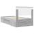 Cadru de pat cu headboard Gri Sonoma 80 x 200 cm Lemn compozit GartenMobel Dekor