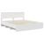 Cadru de pat cu headboard Alb 200 x 200 cm Lemn compozit GartenMobel Dekor
