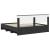 Cadru de pat cu headboard Negru 200 x 200 cm Lemn compozit GartenMobel Dekor