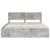 Cadru de pat Gri din beton 200 x 200 cm Lemn compozit GartenMobel Dekor