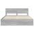 Cadru de pat cu headboard Gri Sonoma 180 x 200 cm Lemn compozit GartenMobel Dekor