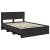 Cadru de pat cu headboard Negru 160 x 200 cm Lemn compozit GartenMobel Dekor