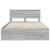 Cadru de pat cu headboard Gri Sonoma 150 x 200 cm Lemn compozit GartenMobel Dekor