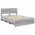 Cadru de pat cu headboard Gri Sonoma 150 x 200 cm Lemn compozit GartenMobel Dekor