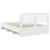 Cadru de pat cu headboard Alb 140 x 200 cm Lemn compozit GartenMobel Dekor