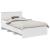 Cadru de pat cu headboard Alb 137 x 203 cm Lemn compozit GartenMobel Dekor