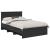 Cadru de pat cu headboard Negru 137 x 203 cm Lemn compozit GartenMobel Dekor