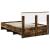 Cadru de pat Stejar fumuriu 137 x 203 cm Lemn compozit GartenMobel Dekor